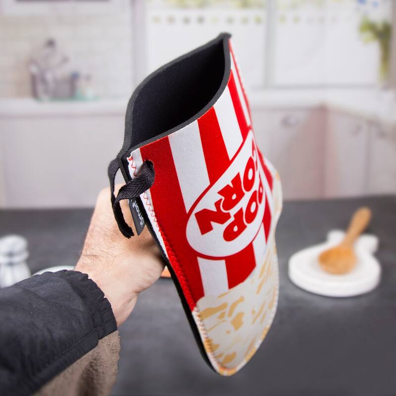 Creative Home Set of 2 (One Pair) Neoprene Oven Mitt Heat Resist Kitchen Gloves Pot Holder Grabber - Pop Corn - 7.9" x 13.2"