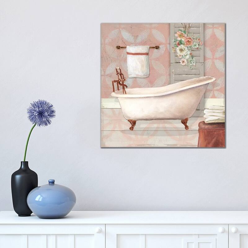 iCanvas "Blushing Bath I" by Carol Robinson Canvas Print - 18x18x1.5