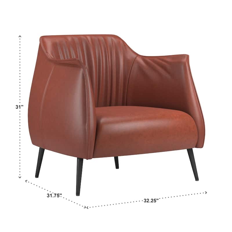 Brno Leather Gel Accent Chair by iNSPIRE Q Modern