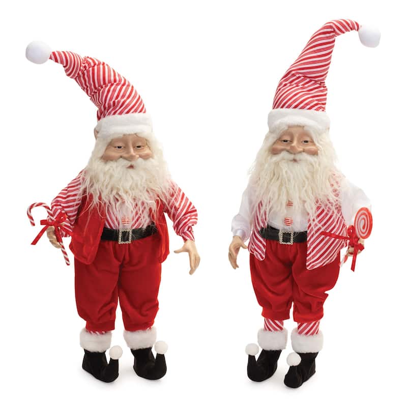 Plush Peppermint Santa Elf (Set of 2)