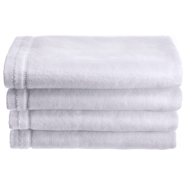 Monogrammed White Fingertip Towel Set of 4 Embroidered with Initial On Sale Bed Bath Beyond 25686069