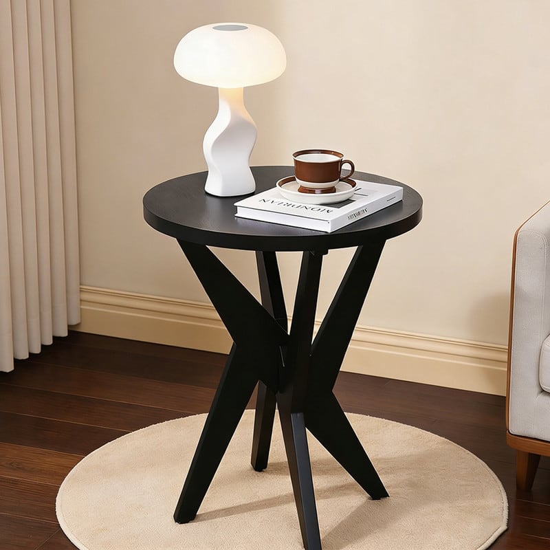 Round Solid Wood Coffee Table