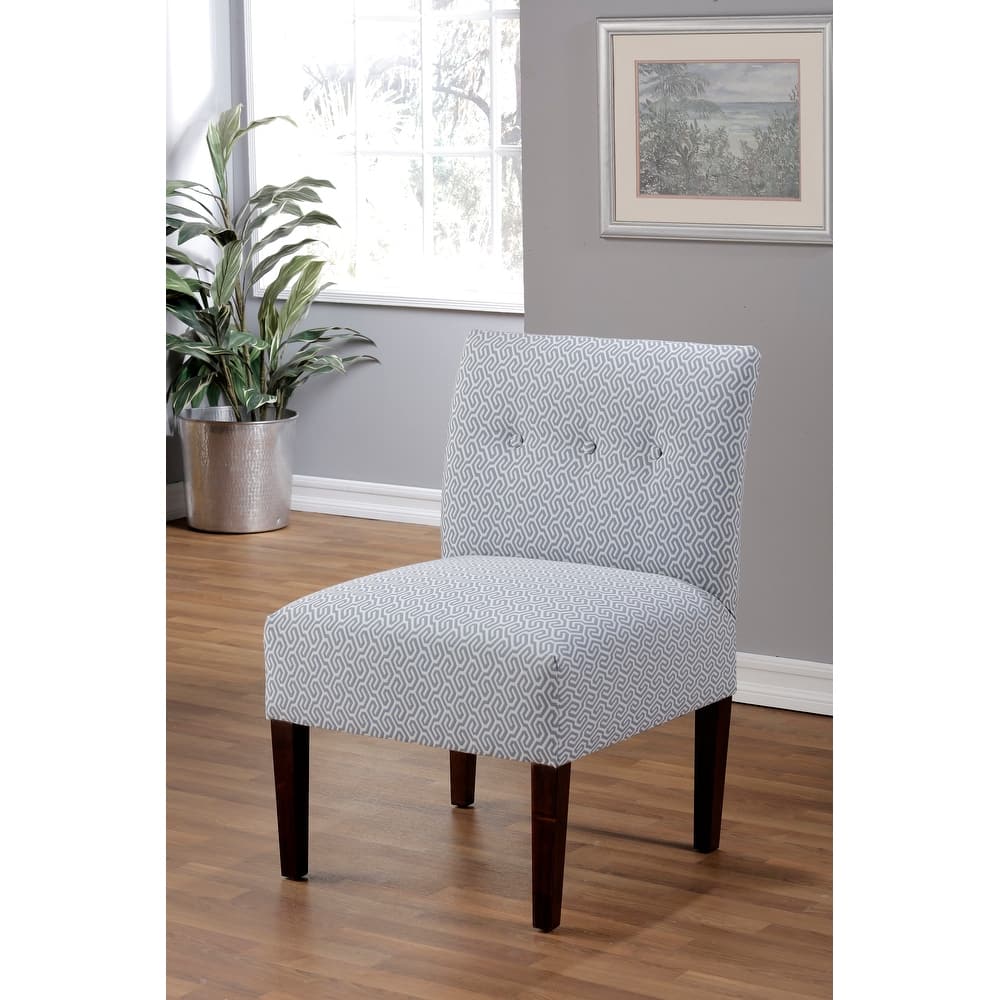 Samantha Transitional Button Tufted Slipper Chair