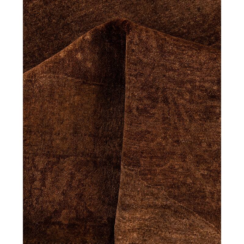 Overdyed One-of-a-Kind Hand-Knotted Area Rug - Brown - 4' 3" x 6' 1"