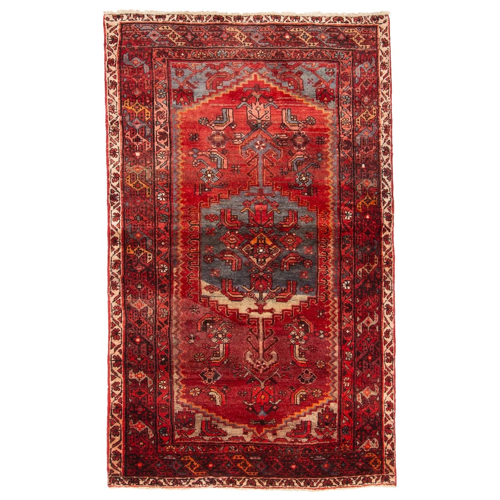 ECARPETGALLERY Hand-knotted Andelz Red Wool Rug - 3'10 x 6'4