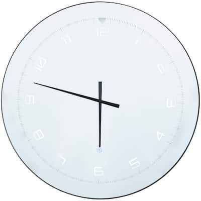 Glass LED Decorative Wall Clock with Black Clocks Hands and White Numbers - Multi Colored - Roche River Decor