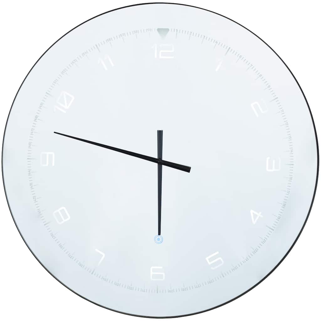 Glass LED Decorative Wall Clock with Black Clocks Hands and White Numbers - Multi Colored - Roche River Decor