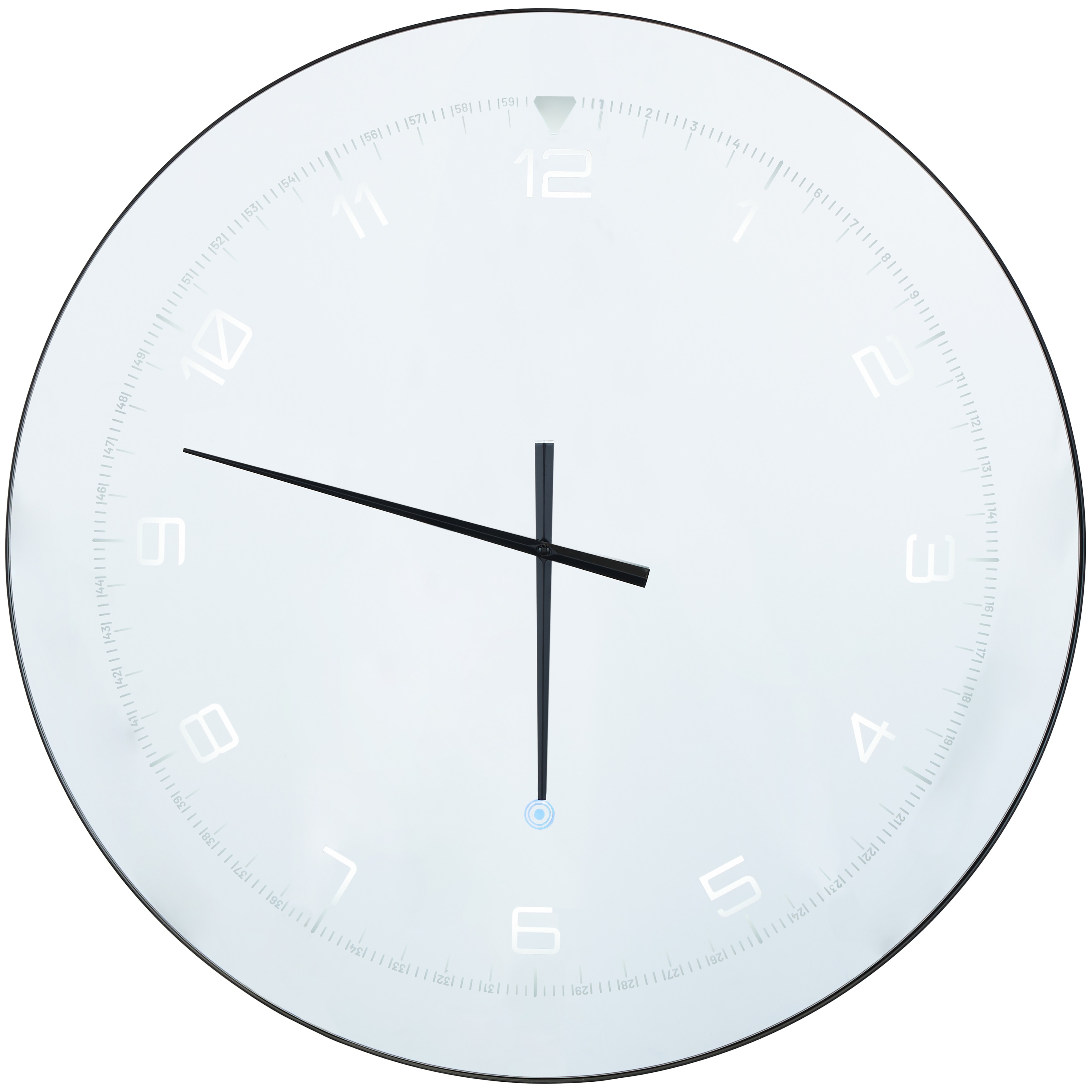 Glass LED Decorative Wall Clock with Black Clocks Hands and White Numbers - Multi Colored - Roche River Decor