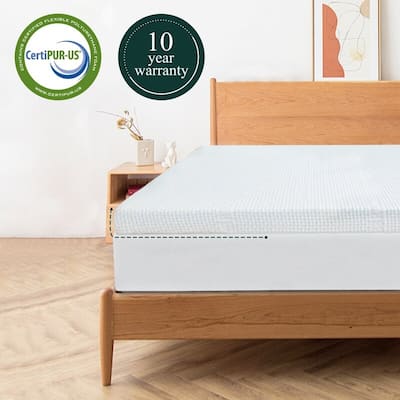 2,3 or 4 Inch Gel-Infused Cooling Mattress Topper Memory Foam Mattress Pad with Cover