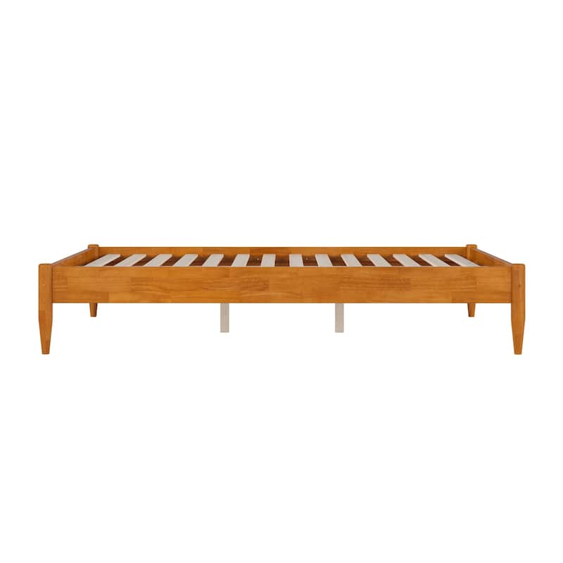 Platform Bed Frame - Full Size, Light Toffee - Solid Wood, No Box Spring Needed, Underbed Storage