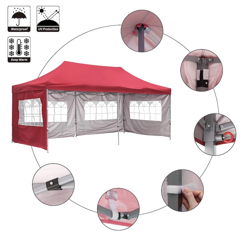 Ainfox 10x20FT Outdoor Pop up Patio Canopy Tent