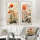 preview thumbnail 6 of 10, Designart "Colorful Botanical Pointillism" Abstract Botanicals Framed Wall Art Set Of 2 - Wall Set For Home Decor 24 in. wide x 20 in. high - Brown