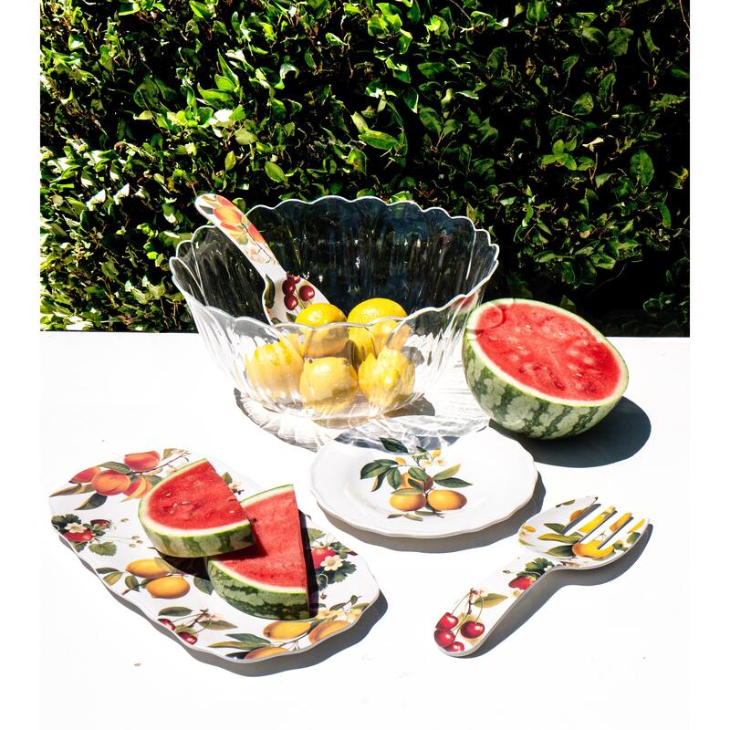 Abode Homewares Fruitstand Melamine Serving Tray - Multicolor - 14.3" x 7.8"