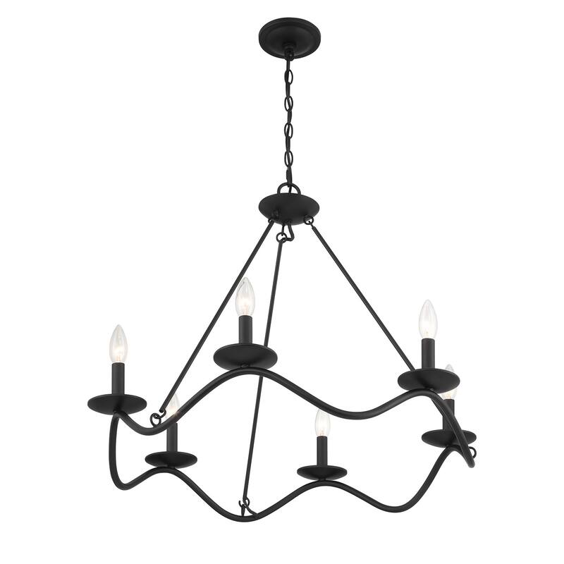 Bellevue SHCH55517 6 Light 28" Wide Taper Candle Style Chandelier