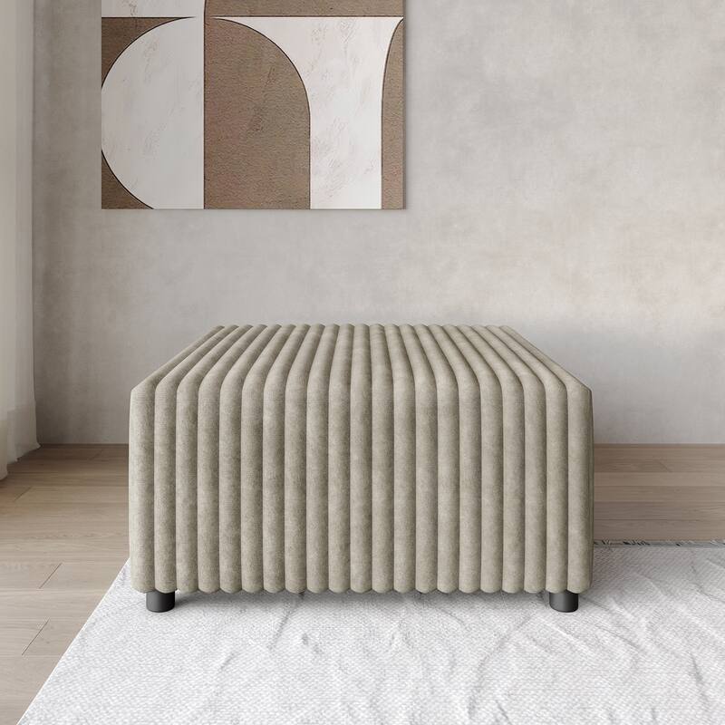 CraftPorch Luxurious Velvet Upholstered Ottoman