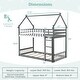 preview thumbnail 8 of 20, Twin Over Twin Bunk Bed with Fence and Ladder for Kids