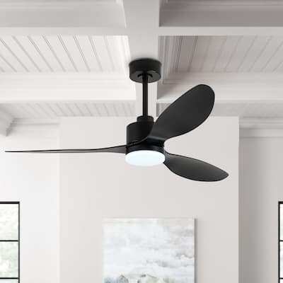 52 Inch Gold LED Ceiling Fan with Lights Remote(3-Blade)
