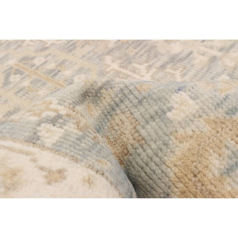 ECARPETGALLERY Hand-knotted Royal Oushak Grey Wool Rug - 2'9 x 7'11