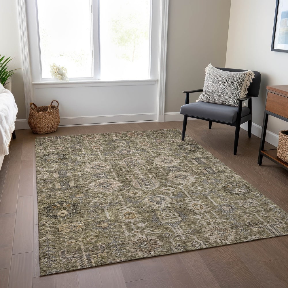 Machine Washable Indoor/ Outdoor Chantille Boho Rug