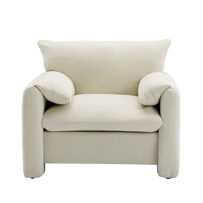 Modern Style Chenille Oversized Armchair Accent Chair Single Sofa Lounge Chair 38.6'' W for Living Room, Bedroom