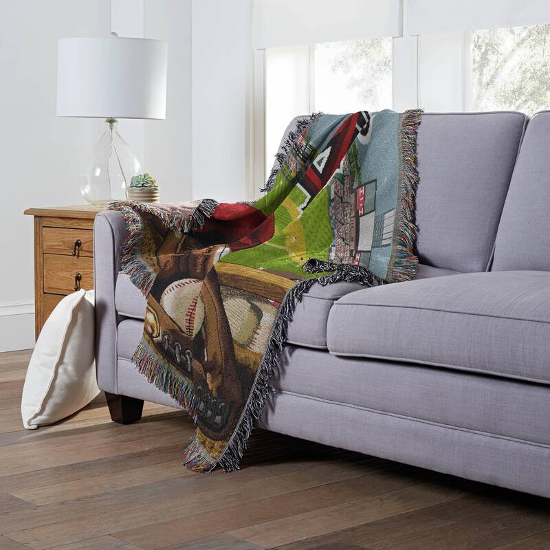 MLB Woven Tapestry Throw Blanket