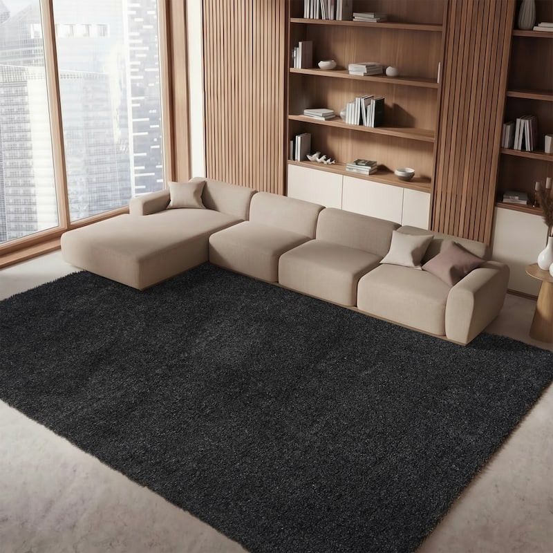 SAFAVIEH August Wilhelma Shag Solid 1.2-inch Thick Area Rug