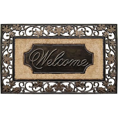 A1HC Rubber Coir Dirt Trapper Heavy Weight 18"X30" Welcome Doormat