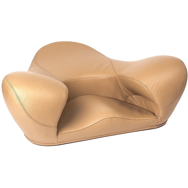 Alexia Meditation Seat (Genuine Leather, Latte Brown) - 26" x 32.5" x 11.5". Opens flyout.