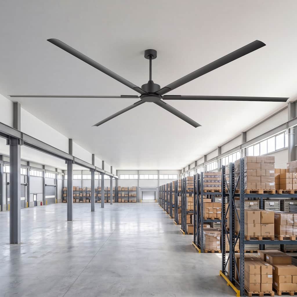 120" HVLS Industrial Ceiling Fan without Light with Remote (6/8-Aluminum Blades)