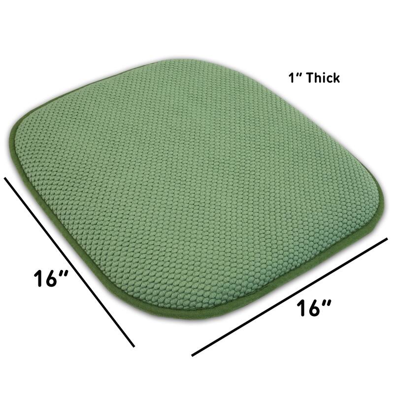 16-in. Square Non-slip Memory Foam Seat Cushions (2 OR 4) - 16 X 16