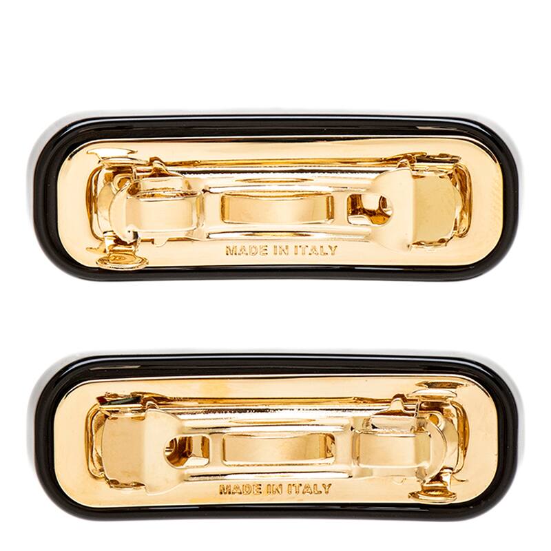 Miu Miu Plexiglass and Metal Hair Clips, Set of 2