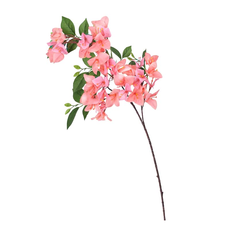 Set of 4 Peach Artificial Bougainvillea Flower Stem Spray 30in - 30" L x 10" W x 5' DP