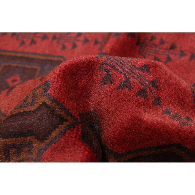 ECARPETGALLERY Hand-knotted Teimani Red Wool Rug - 3'7 x 6'0