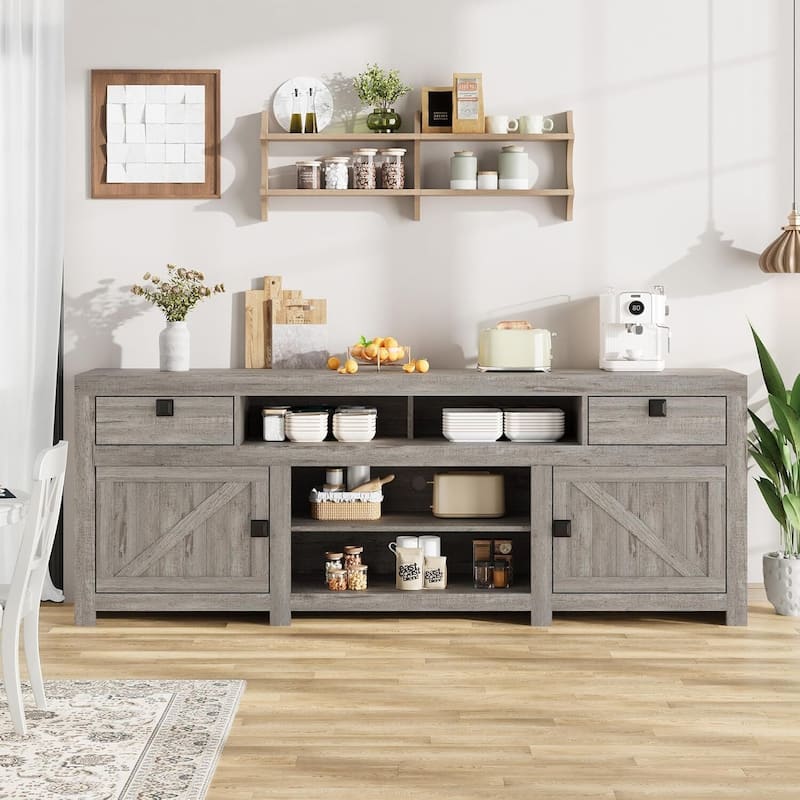 Farmhouse TV Consoles with Storage, TV Stand for 75 inch TV - N/A