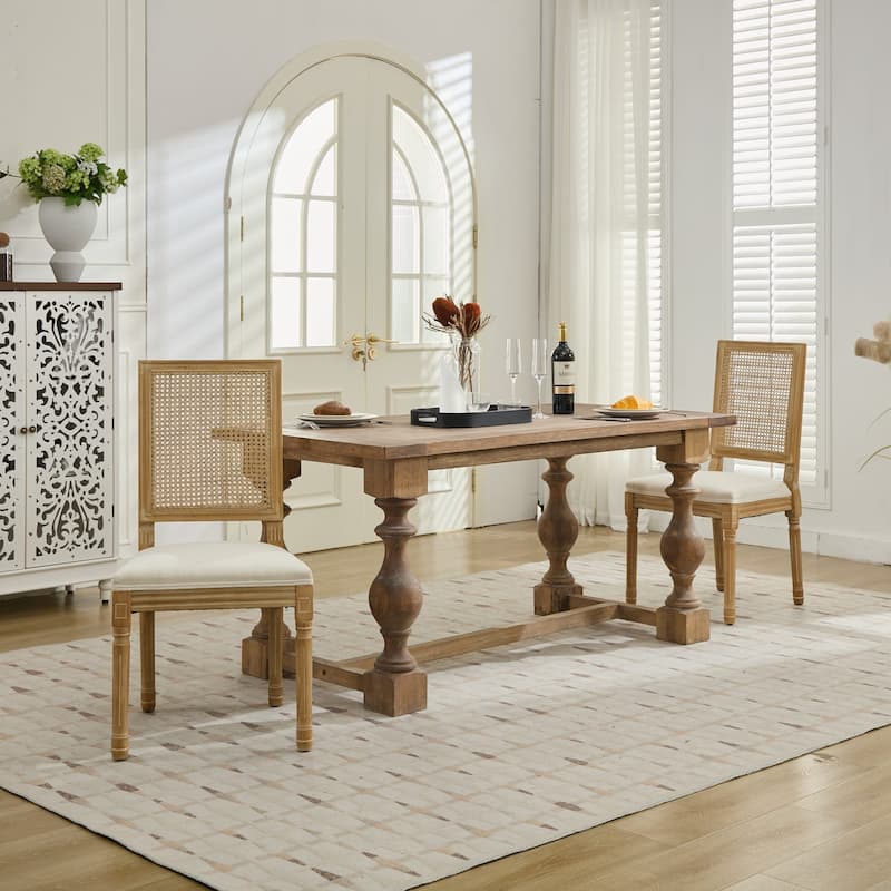 Wood Dining Chairs Set of 2
