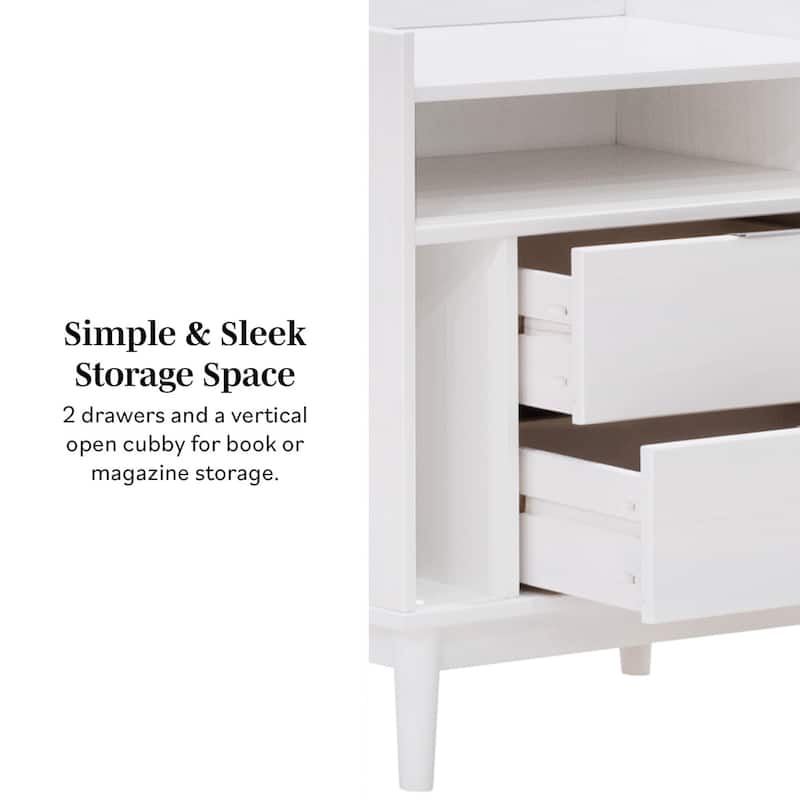 Middlebrook Modern Gallery-Top Solid Wood Nightstand (Set of 2)