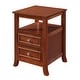 preview thumbnail 5 of 26, Convenience Concepts Melbourne 2 Drawer End Table with Shelf Mahogany