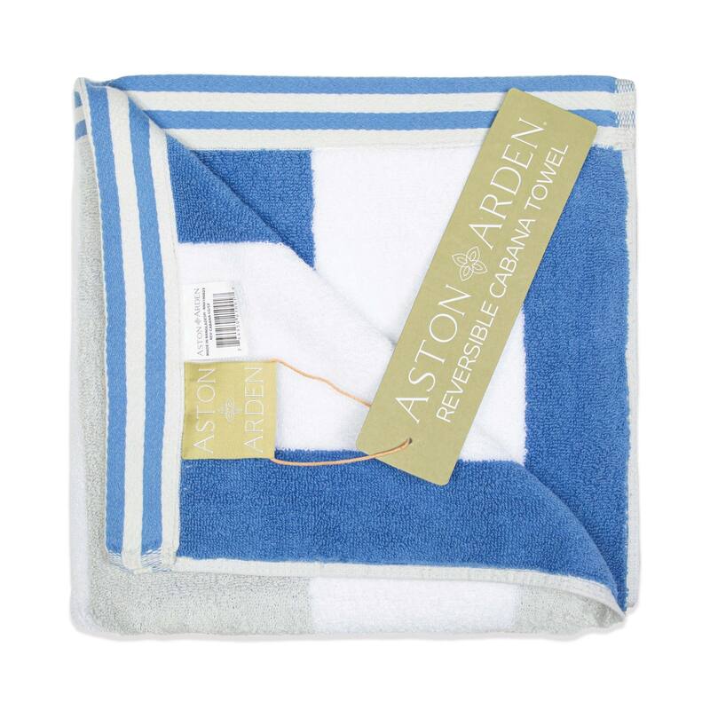 Aston & Arden Striped Reversible Oversized Beach Towel - 35x70