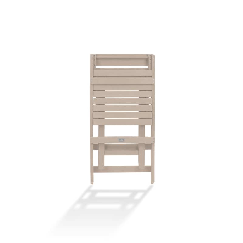 Las Cabos Fully Assembled All-Weather Recycled HDPE Outdoor Folding Bistro Chair
