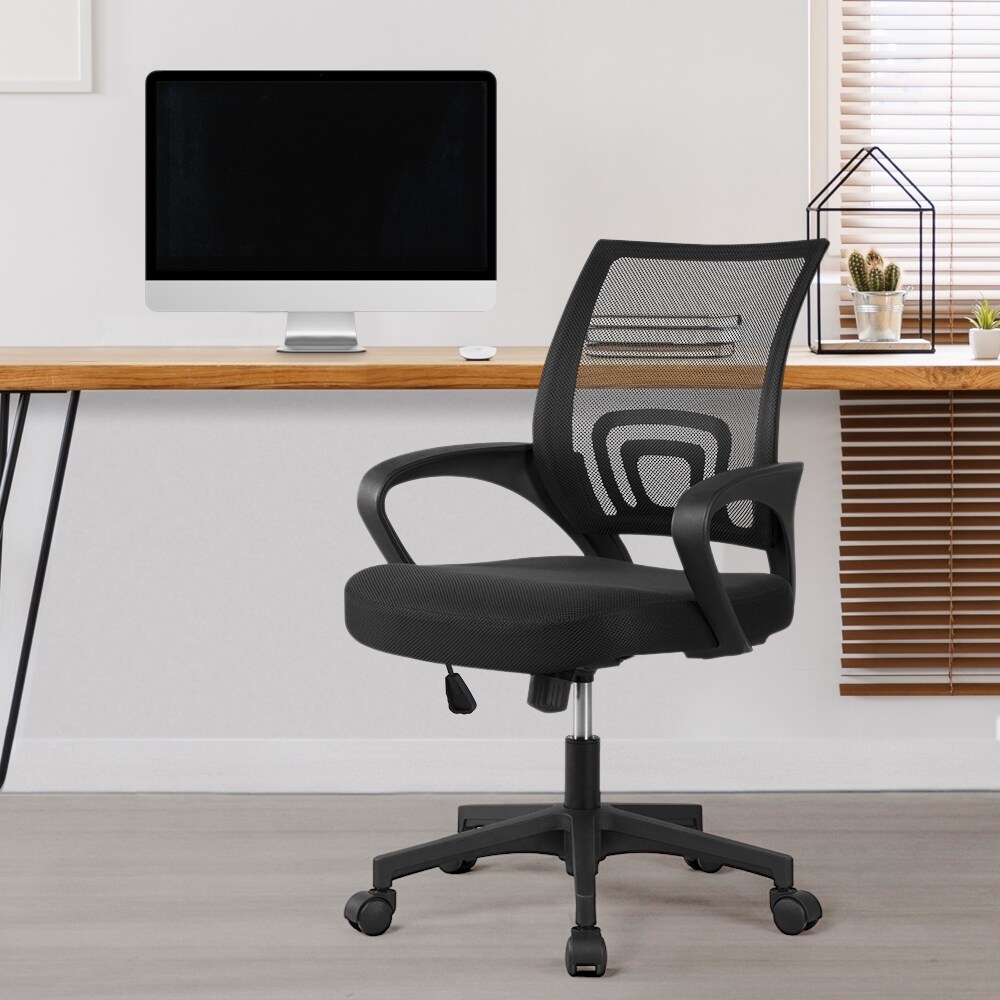 Yaheetech Adjustable Ergonomic Office Chair MidBack Mesh Swivel Chair