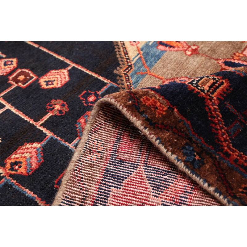 ECARPETGALLERY Hand-knotted Anatolian Vintage Dark Navy Wool Rug - 5'1 x 9'4