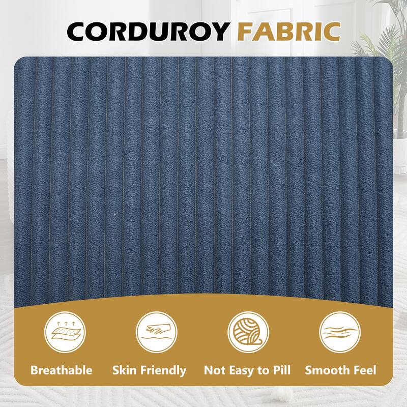 67.5''Chaise Lounge Chair 46'' Wide Seat Indoor Corduroy Oversized Sleeper Sofa