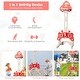 preview thumbnail 7 of 7, 3-in-1 Basketball Hoop for Kids Adjustable Height Playset with Balls-Red - 20'' x18'' x 36-61'' (L x W x H)
