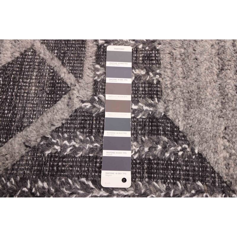 ECARPETGALLERY Hand-knotted Tangier Charcoal Wool Rug - 8'4 x 10'3