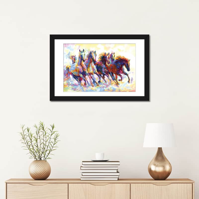 iCanvas "Wild Horses Running" by Leon Devenice