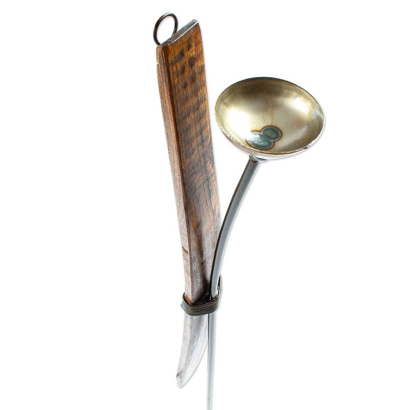 Novica Handmade High Hacienda Lights Iron And Wood Wall Sconce