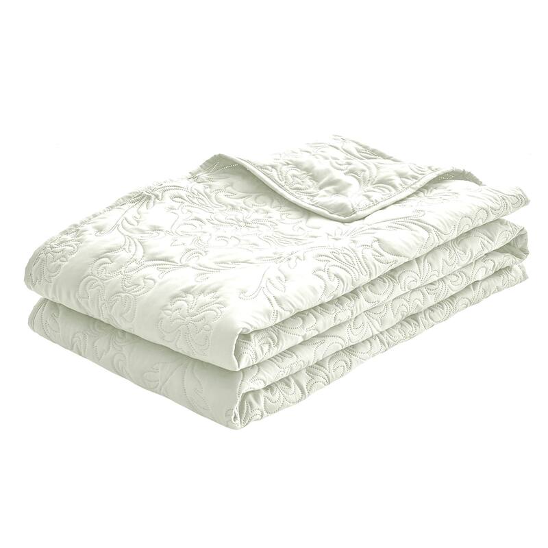 Sophia & William 2/3 Pieces Quilt Set, Reversible Microfiber Bedding Bedspread Coverlet Set