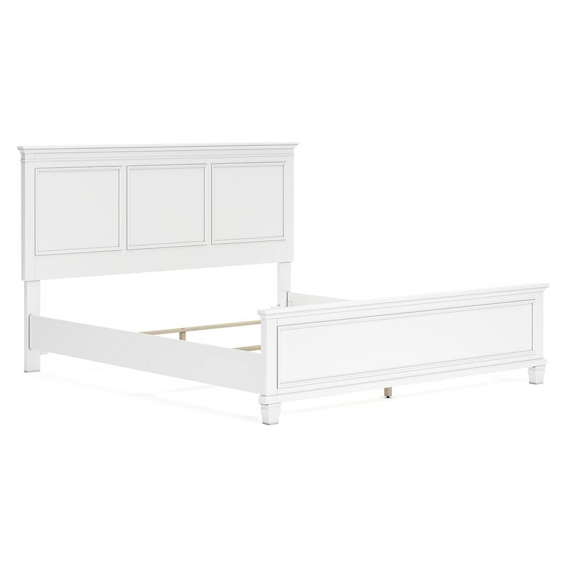 Signature Design by Ashley Fortman Panel Bed - White - California King
