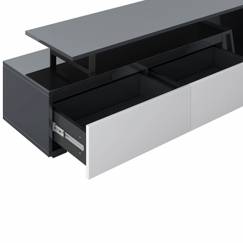 Modern Rectangle TV Stand with Drawers and Cabinet
