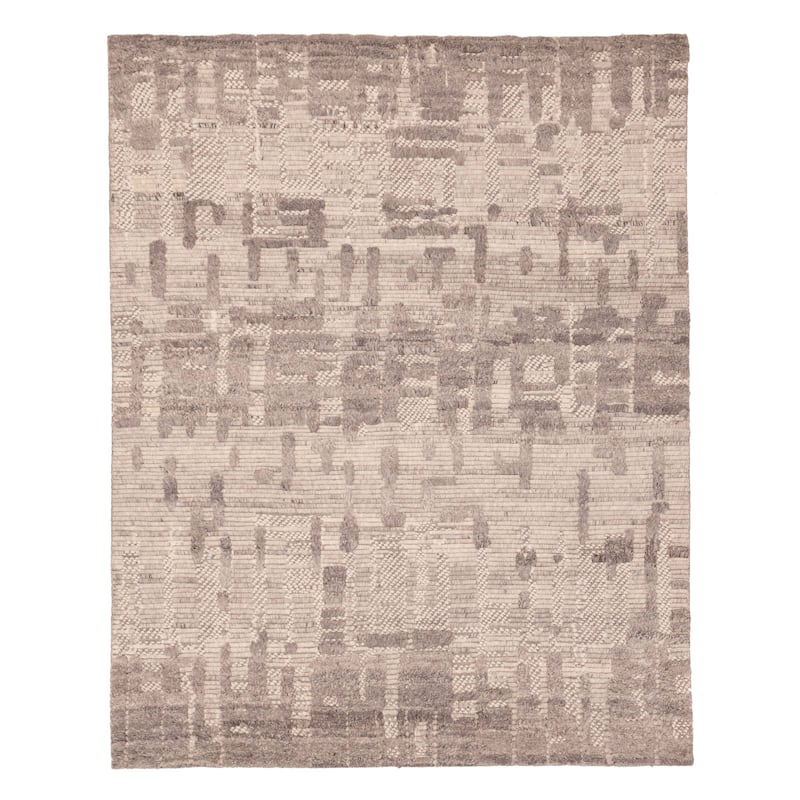 ECARPETGALLERY Hand-knotted Looma Grey Wool Rug - 8'0 x 9'10